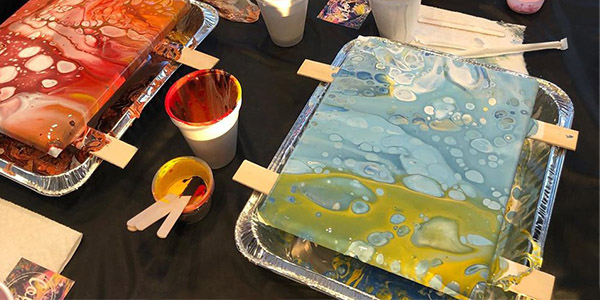 Acrylic Pouring – Flip Cup or Dipped Coasters