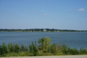 White Rock Lake with the Arboretum in the background